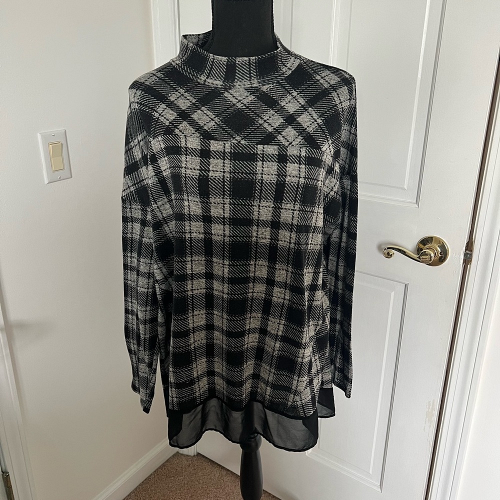Plaid tunic top